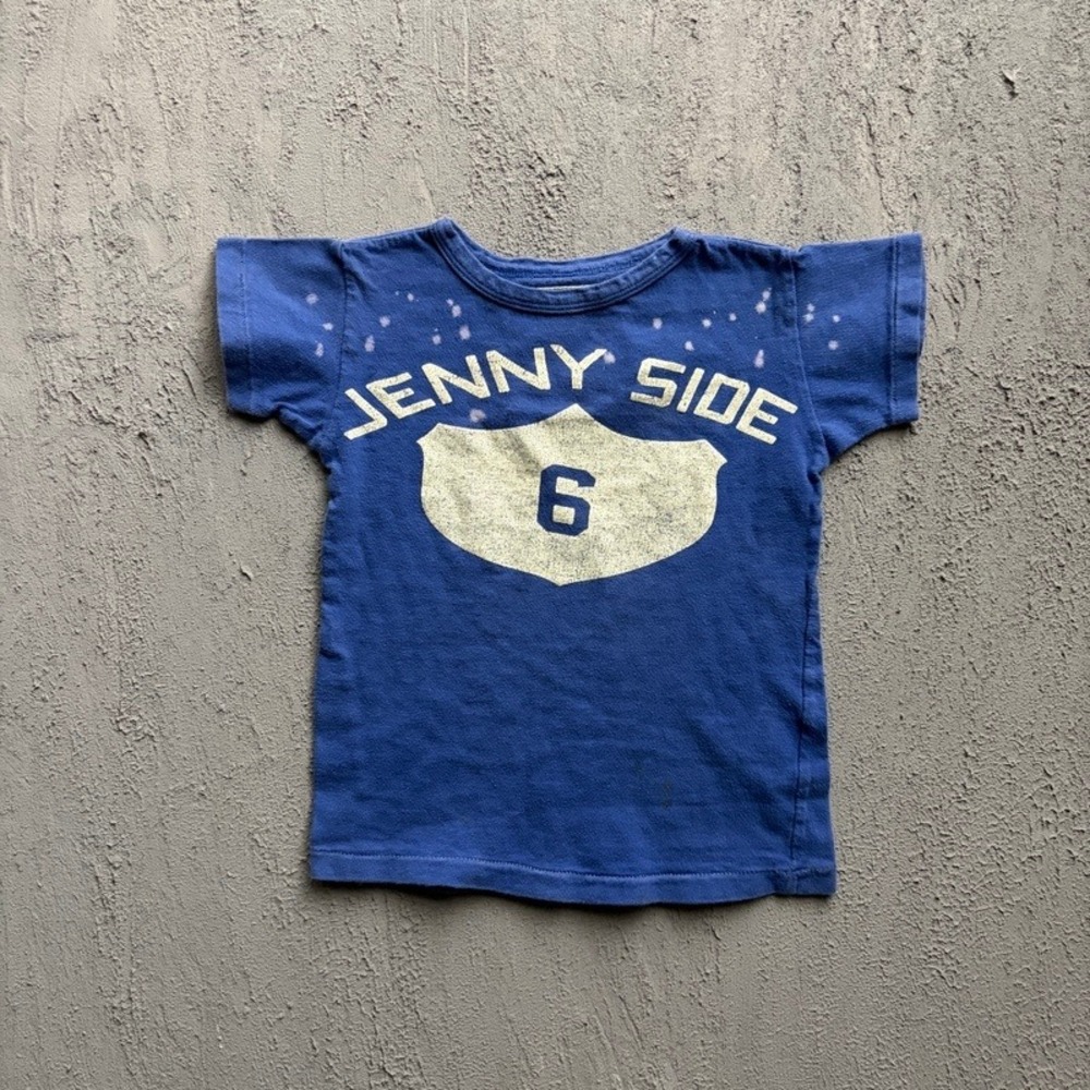 Go To Hollywood T Shirt Small 110CM Blue Japan Baby Tee Denim Dungaree